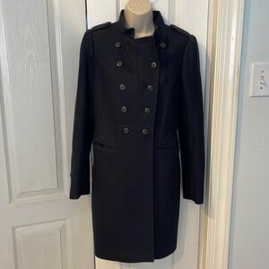 Banana Republic navy wool double-breasted coat-small